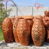 Đèn gốm sân vườn hình trứng